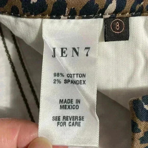 Jen7 Ankle Skinny Pants Women’s 8 Leopard Mob Wife Fearless Eye Catching NWOT - Picture 4 of 5